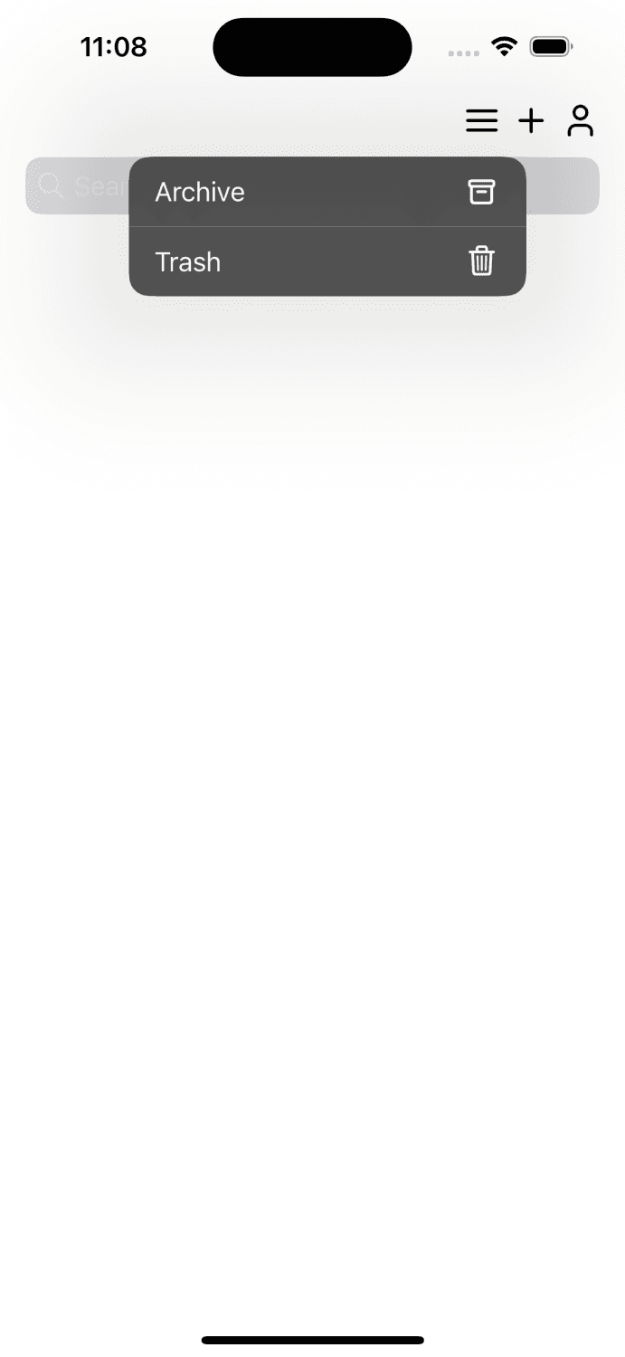 Screenshot showing the app's theme influenced by the system theme when Appearance API is disabled